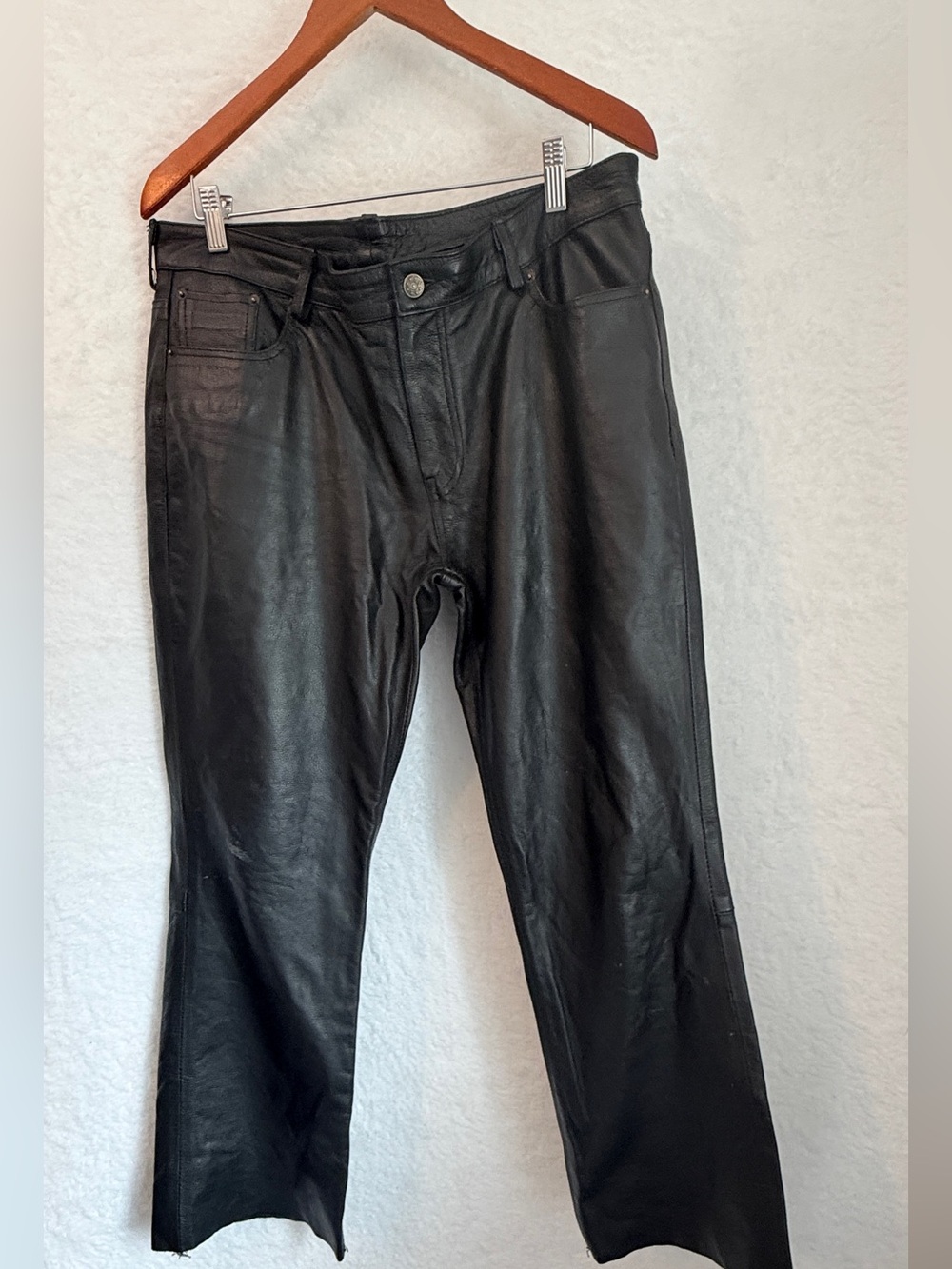 Milwaukee Leather Women’s Size 12 Black Genuine Leather Motorcycle Biker Pants